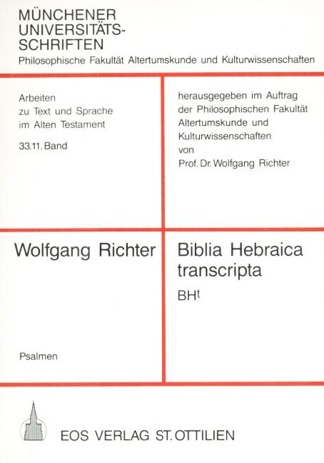 Biblia Hebraica transcripta (Bht)