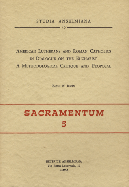 American Lutherans and Roman Catholics in Dialogue on the Eucharist