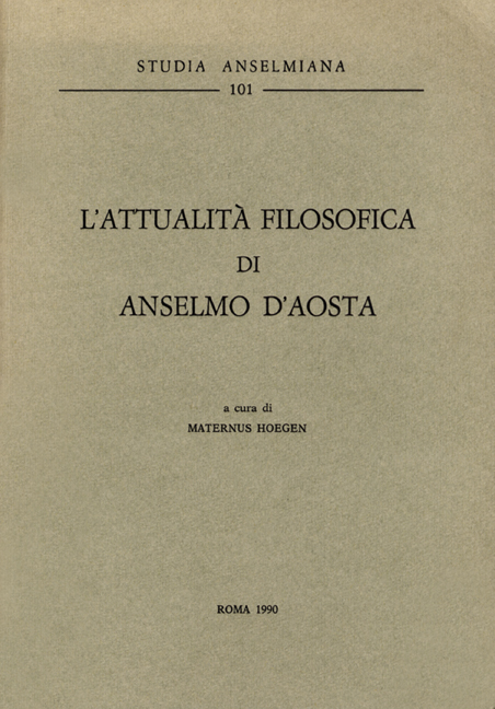 L'attualità filosofica di Anselmo d'Aosta