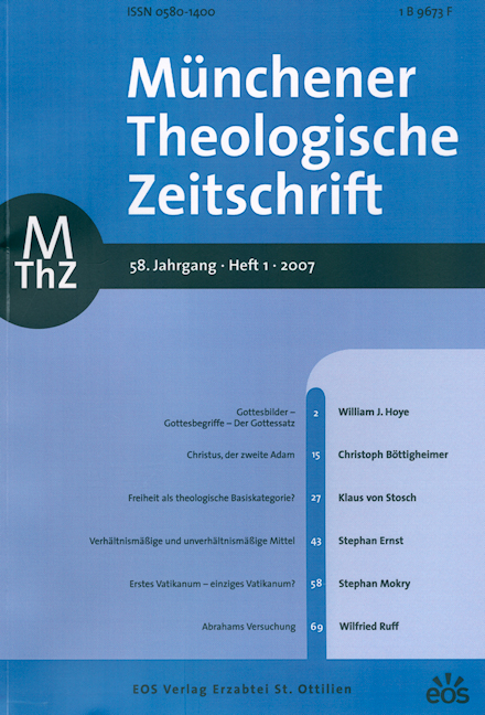 Münchener Theologische Zeitschrift 58 (2007/1)