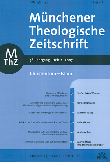 Münchener Theologische Zeitschrift 58 (2007/2)