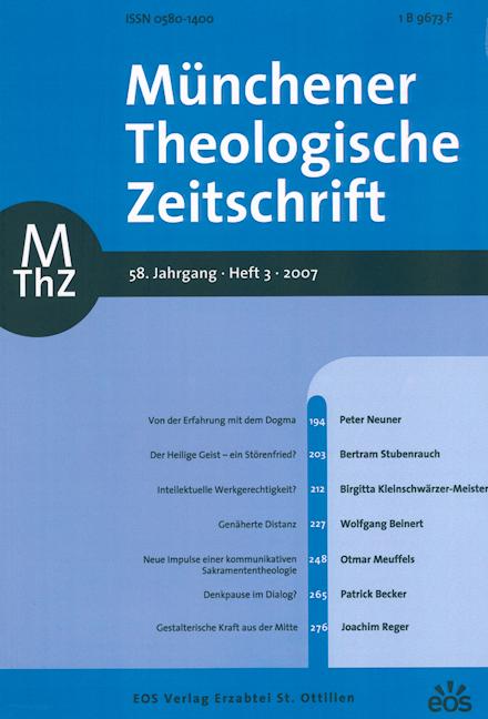 Münchener Theologische Zeitschrift 58 (2007/3)