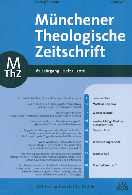 Münchener Theologische Zeitschrift 61 (2010/1)