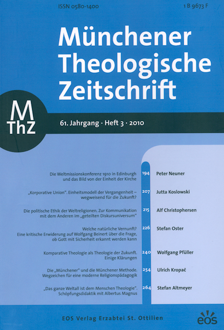 Münchener Theologische Zeitschrift 61 (2010/3)