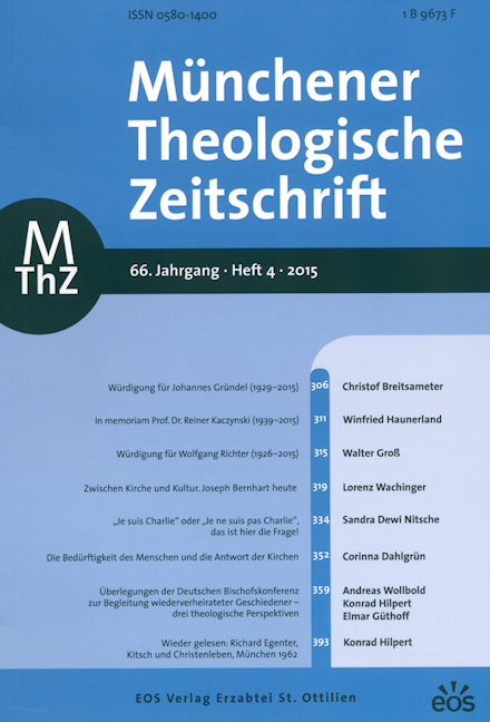 Münchener Theologische Zeitschrift 66 (2015/4)