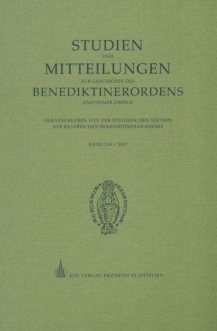 Studien und Mitteilungen zur Geschichte des Benediktinerordens 118 (2007)
