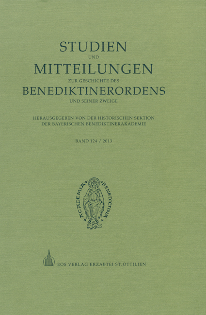 Studien und Mitteilungen zur Geschichte des Benediktinerordens 124 (2013)