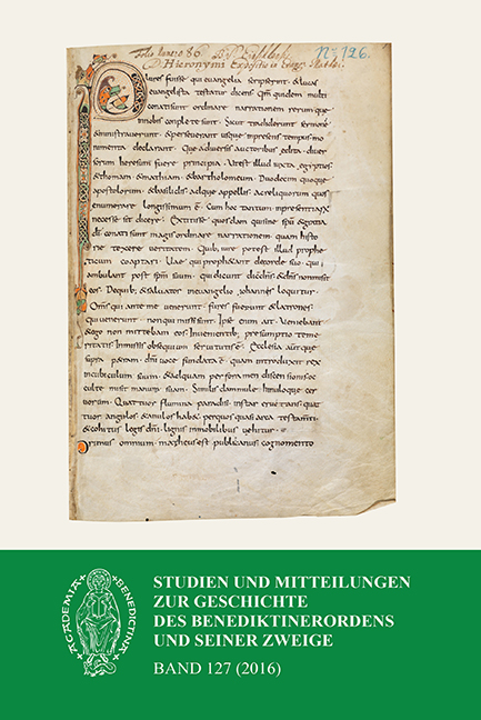 Studien und Mitteilungen zur Geschichte des Benediktinerordens 127 (2016)