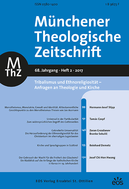 Münchener Theologische Zeitschrift 68 (2017/2)