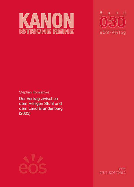 Der Vertrag zwischen dem Heiligen Stuhl und dem Land Brandenburg (2003) (ebook)