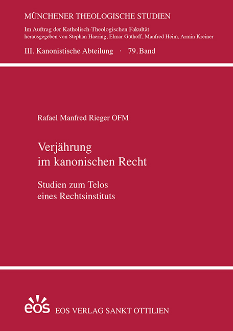 Verjährung im kanonischen Recht (ebook)