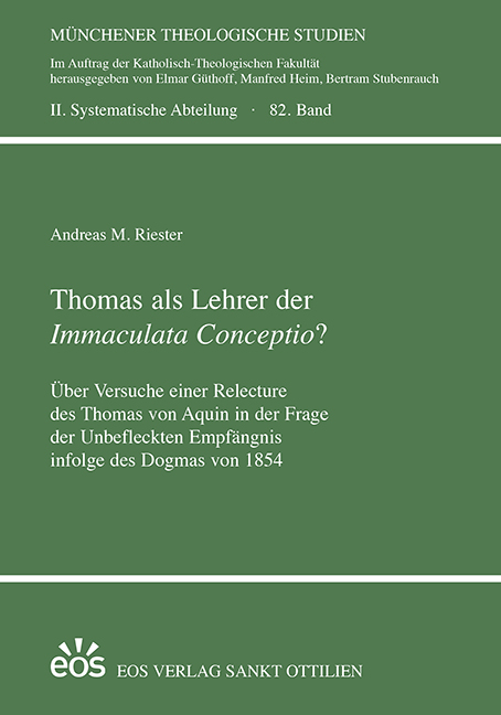 Thomas als Lehrer der Immaculata Conceptio?