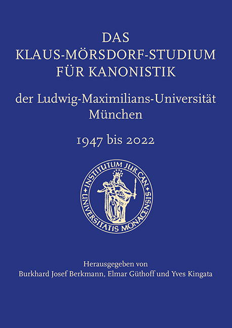 Das Klaus-Mörsdorf-Studium für Kanonistik der Ludwig-Maximilians-Universität