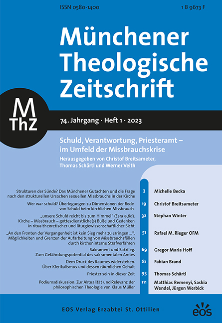 Münchener Theologische Zeitschrift 74 (2023/1)
