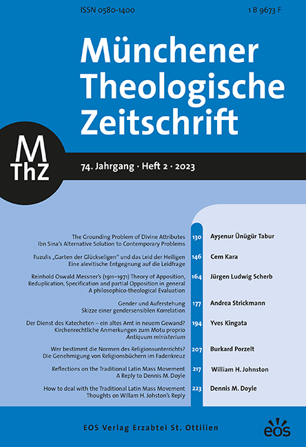 Münchener Theologische Zeitschrift 74 (2023/2)