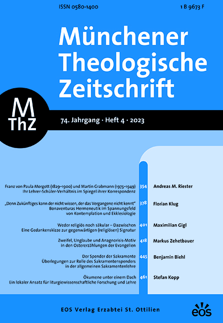 Münchener Theologische Zeitschrift 74 (2023/4)